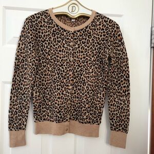 Merona Cheetah Print Cardigan - Size S